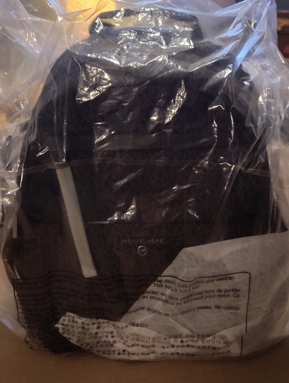 Michael Kors Prescott Black Signature Backpack (Full Size)
